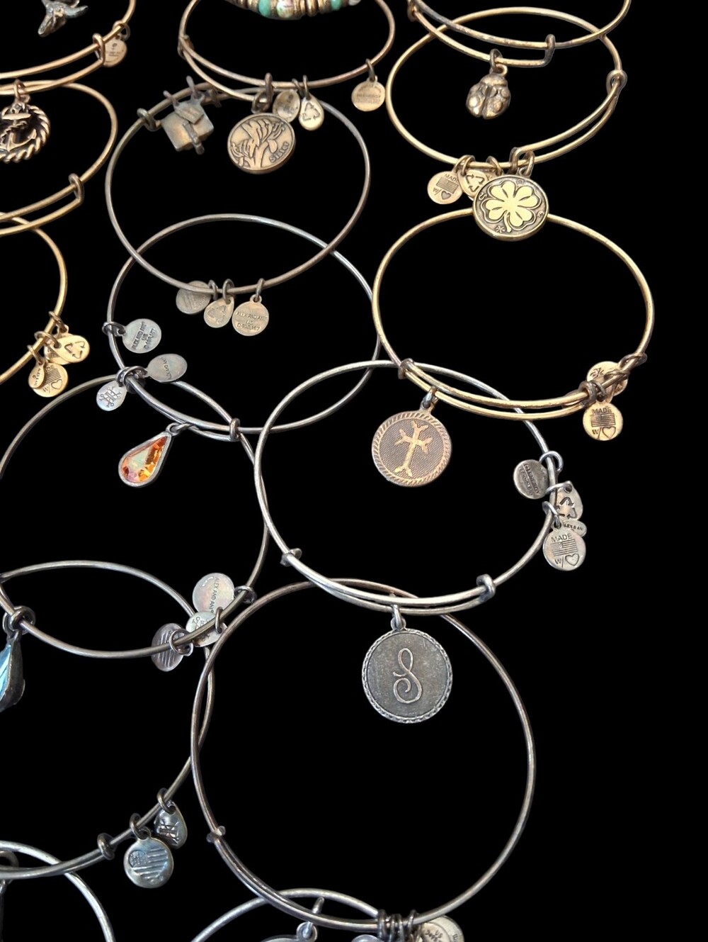 50 Alex and Ani Bracelet Lot Disney Charm Bangles Mixed Styles AS-IS Reseller - Picture 11 of 16